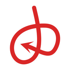 Fototapeta premium Hand drawn line arrow icon collection. Doodle markers of various curved linear arrows.