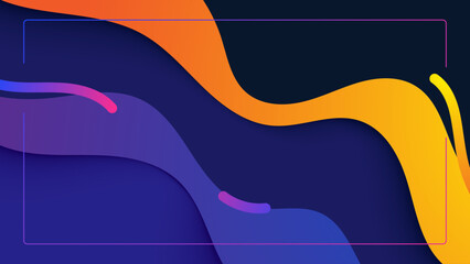 Colorful Abstract Vector Background with Curves and Smooth Wave Design