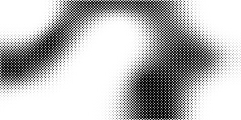Abstract halftone gradient texture. Vector dotted grunge background for poster, overlay, cover, card. Pixelated retro backdrop
