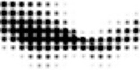 Abstract halftone gradient texture. Vector dotted grunge background for poster, overlay, cover, card. Pixelated retro backdrop