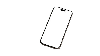 Smart phone frame less blank screen, Mobile phones white screen can be used for commercial advertising, Isolated on white background.
