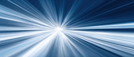 Fototapeta premium The Dynamic Light Rays Projecting Through a Blue Background