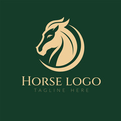 Horse logo vector icon illustration.