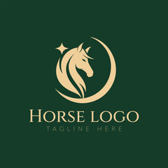 Horse logo vector icon illustration.