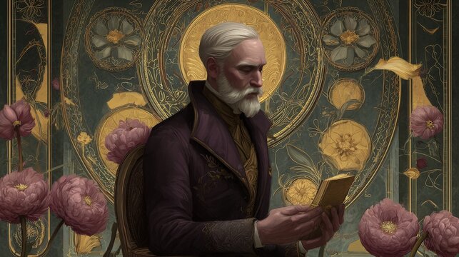 Fantasy Tarot Card Pappy Flowers Symbolism Concept Art