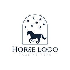 Horse logo vector icon illustration.