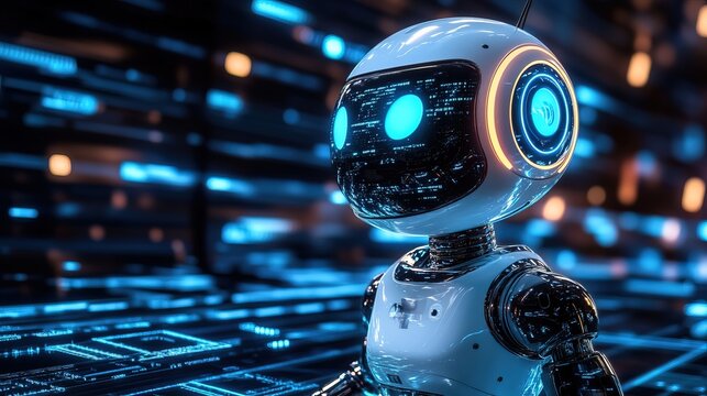 An AI-powered chatbot hosting a product launch event in a digital space