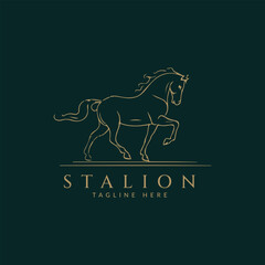 Horse logo vector icon illustration.