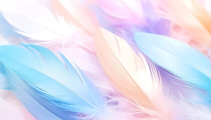 Pastel Feathers Background: Softness and Serenity