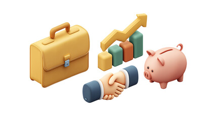 3D plasticine model of a rising bar chart, cute clay style graph for data analysis and business growth concepts, isolated icon representing success, statistics, and profit.