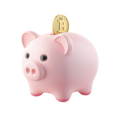 Charming 3D clay model of a pink piggy bank, cute plasticine icon for savings and personal finance education, isolated element symbolizing investment and budget planning.