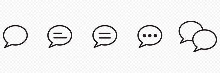 comment icon speech bubble symbol Chat message icons - talk message Bubble chat icon. Comment icon set . eps 10