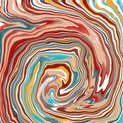 Image created by brush strokes Using bright colors, primary colors, and curved brush
strokes, use it as a background as an artistic work. Can be printed on cloth or other
objects as a background.