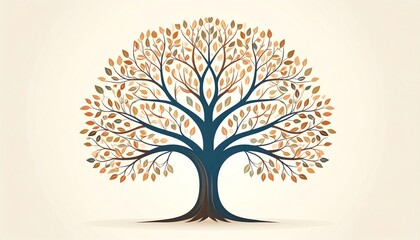 Obraz premium Autumn Tree of Life - Symbol of Growth and Renewal