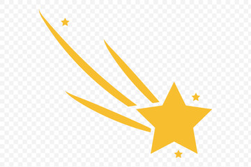 Shooting Star Vector Glyph Icon Design . sparkle vector icon . Vector Design Shooting Star Icon Style . 