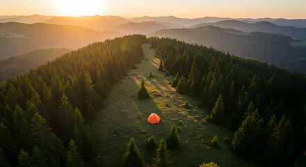 Sunrise Mountaintop Camping Adventure Solo Trip