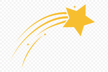 gold falling star icon . flat vector icon . Falling Star icons space element . eps 10 