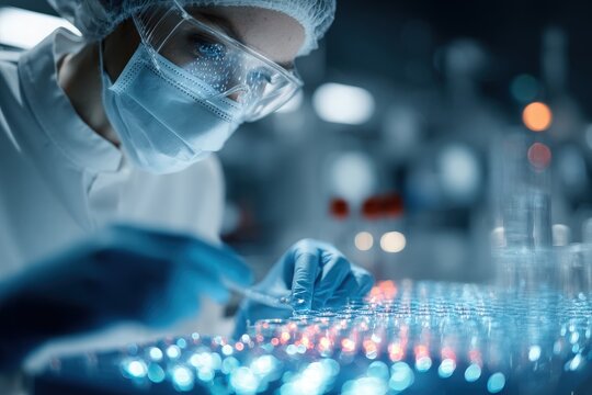 Pharmaceutical executive overseeing drug development pipelines the research data and clinical trial 