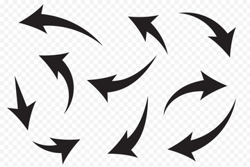 Curved arrow icons. curved arrows set. arrow symbol collection. Arrow icon set, arrow icon vector . 
