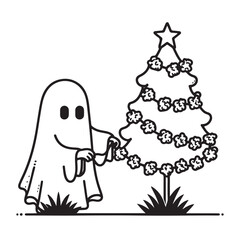 Christmas Ghost vector