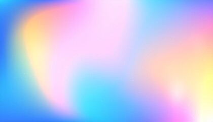 Bright, colorful, abstract rainbow light and wave patterns create a vibrant backdrop design