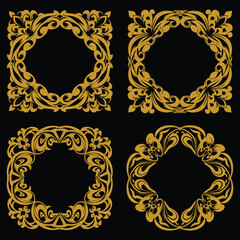 Captivating Floral Frames Premium Decorative Set Packs Strong Visuals