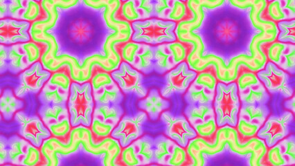 Abstract Radiant Burst with Soft Grain Texture, Symmetrical Glow Pattern in Psychedelic Style, Radiating Circular Abstract with Subtle Noise, Kaleidoscopic Starburst with Gradient Flow
