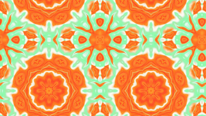 Abstract Radiant Burst with Soft Grain Texture, Symmetrical Glow Pattern in Psychedelic Style, Radiating Circular Abstract with Subtle Noise, Kaleidoscopic Starburst with Gradient Flow