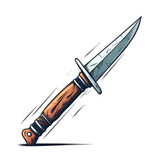 A Stylish Hand.Drawn Knife Illustration