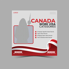 Canada Work Permit social Media Post design