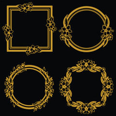 Classic Floral Borders Decorative Flora Collection Universal Use
