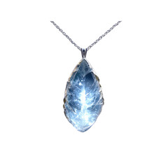 Luminous Teardrop Crystal Pendant Necklace - Mystical Jewelry