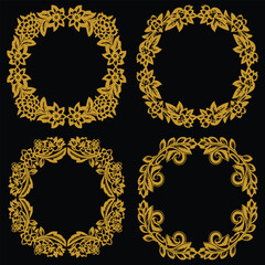 Diverse Floral Borders Decorative Commemoration Collection Varied Premium Selection