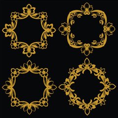 Serene Floral Frames Premium Decorative Document Collection Calm Visuals