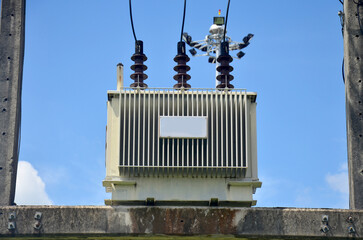 Electric transformers at outdoor