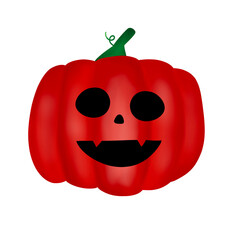 Red Halloween Pumpkin