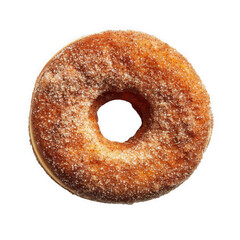 Delicious cinnamon sugar donut isolated on transparent background