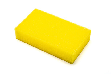 yellow sponge isolated in white background