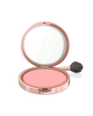 Illustrations of cosmetic products and teenage models in various makeup scenarios, isolated on white background for commercial beauty and skincare concepts.