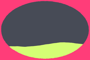 シンプルな楕円フレーム 1-10