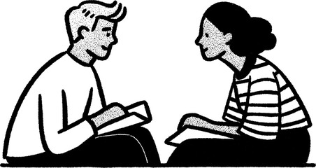 Mentor and mentee in thoughtful discussion for guidance and learning