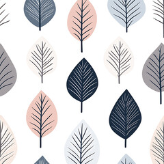 Fototapeta premium Seamless tile patterns combining cultural, modern, and botanical inspirations for commercial vector.