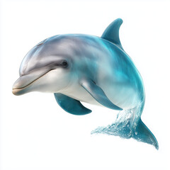 Fototapeta premium Majestic Dolphin Leaping in the Ocean , PNG isolated cut out image