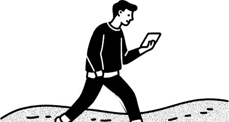 Person checking notes on digital tablet conceptual sketch for creative insights