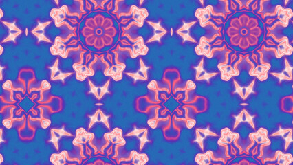 Abstract Radiant Burst with Soft Grain Texture, Symmetrical Glow Pattern in Psychedelic Style, Radiating Circular Abstract with Subtle Noise, Kaleidoscopic Starburst with Gradient Flow