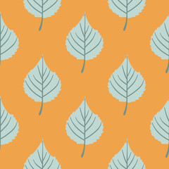 Seamless pattern Autumn leaf border. Gift wrap and scrapbook. Vector illustration for wallpaper, gift paper, fill patterns, web page backgrounds, autumn greeting cards.