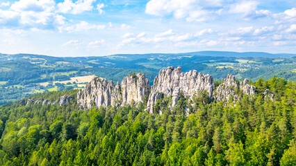 Discover the unique sandstone formations of Suche skaly in Bohemian Paradise, Czech Republic,...
