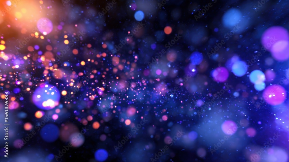 Poster abstract background with colorful bokeh lights creating a dreamy atmosphere for design use