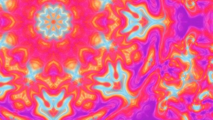 Abstract Radiant Burst with Soft Grain Texture, Symmetrical Glow Pattern in Psychedelic Style, Radiating Circular Abstract with Subtle Noise, Kaleidoscopic Starburst with Gradient Flow