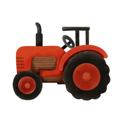 old red tractor
